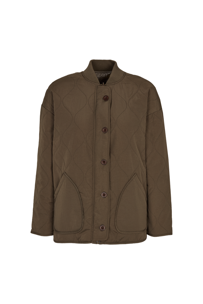 Basic Apparel Ruby Loose Jacket Jakker 641 Tarmac /Vetiver